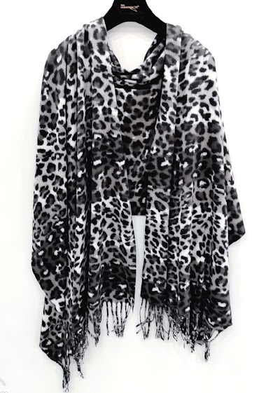 Großhändler Da Fashion - soft winter shawl animal pattern