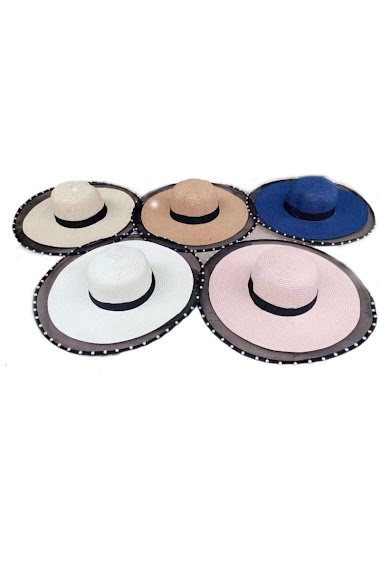 Wholesaler Da Fashion - Lace & pearl brim hat