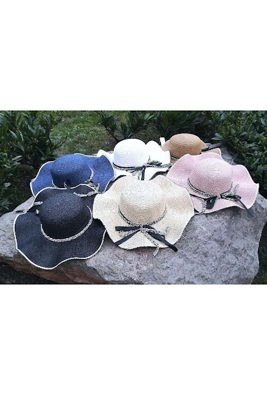 Grossiste Da Fashion - Chapeau ruban bicolore