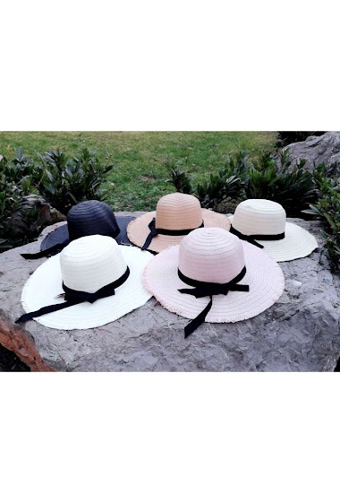 Wholesaler Da Fashion - Black ribbon hat