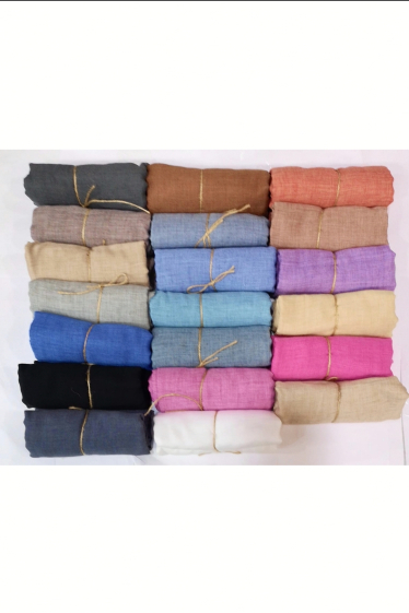 Großhändler Da Fashion - Unisex-Schal aus 100 % einfarbiger Baumwolle für Damen und Herren