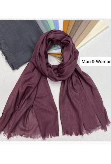 Großhändler Da Fashion - Plain cotton scarf Man & Woman