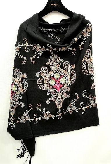 Wholesaler Da Fashion - Sequin embroidered scarf