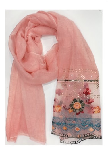 Wholesaler Da Fashion - Rhinestone lace scarf
