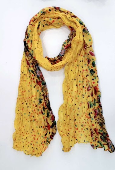 Großhändler Da Fashion - small dot crumpled scarf