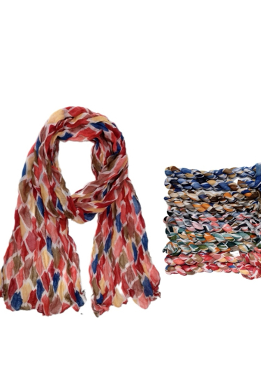 Wholesaler Da Fashion - Low price ruffled diamond pattern scarf
