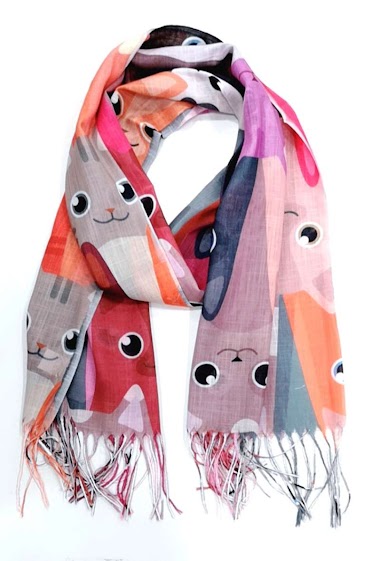 Großhändler Da Fashion - Dog print scarf
