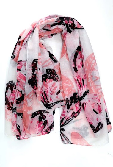 Großhändler Da Fashion - Printed butterfly scarf
