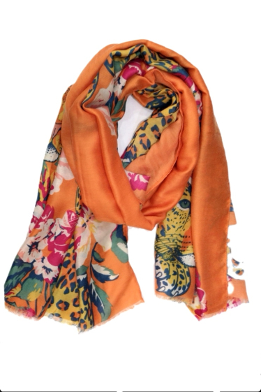 Wholesaler Da Fashion - Panther painting print scarf