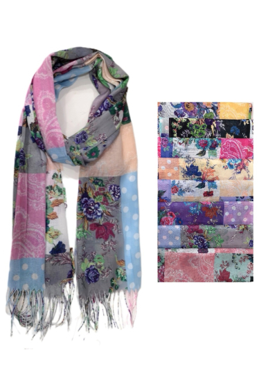 Wholesaler Da Fashion - small liberty flower print scarf
