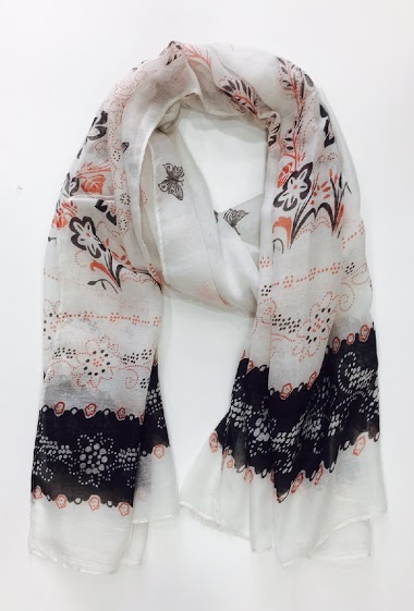 Wholesaler Da Fashion - butterfly flower pattern scarf