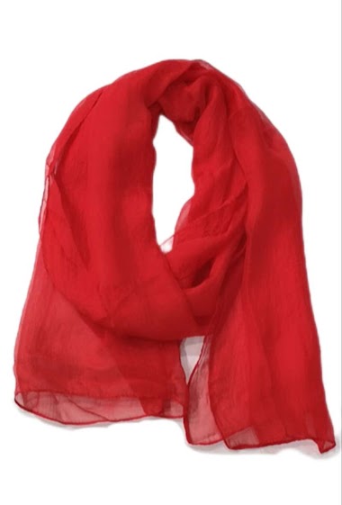 Wholesaler Da Fashion - Plain silky sheer scarf