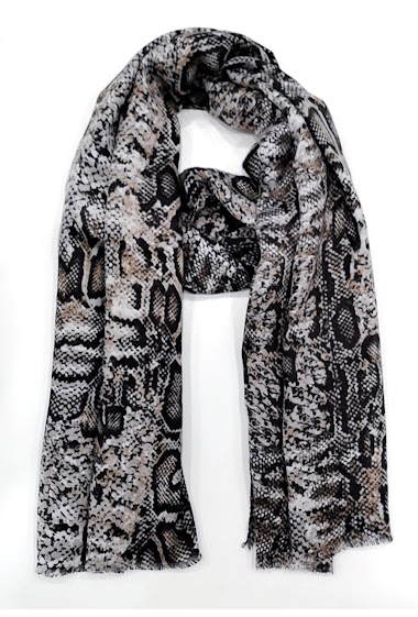 Großhändler Da Fashion - Dark snake pattern scarf