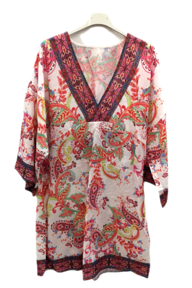 Grossiste Da Fashion - Haut tunique / kimono court Tout taille coloré été