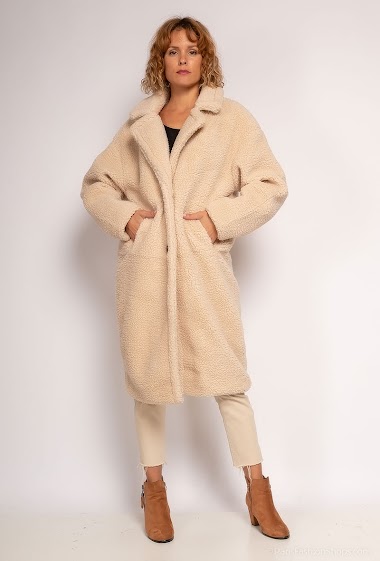 Großhändler Da Fashion - Long teddy bear coat