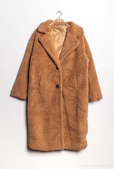Grossiste Da Fashion - Long manteau duveteux