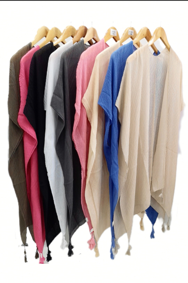 Wholesaler Da Fashion - open summer plain tunic/poncho