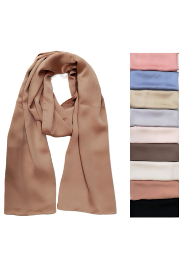 Wholesaler Da Fashion - Plain soft silky elastic for head and neck veil similar to medina silk