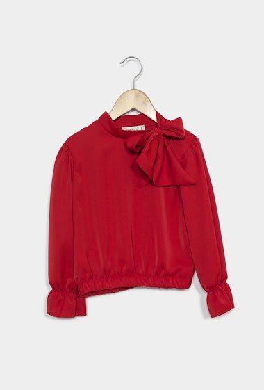 Wholesaler Dailytex - Puff sleeve top with a bow