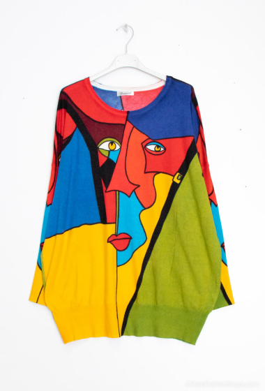 Großhändler DAMOD - Bedruckte Pullover in großen Größen