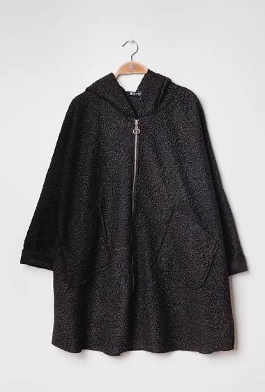 Wholesalers Danny - Hooded jacket with wool effect