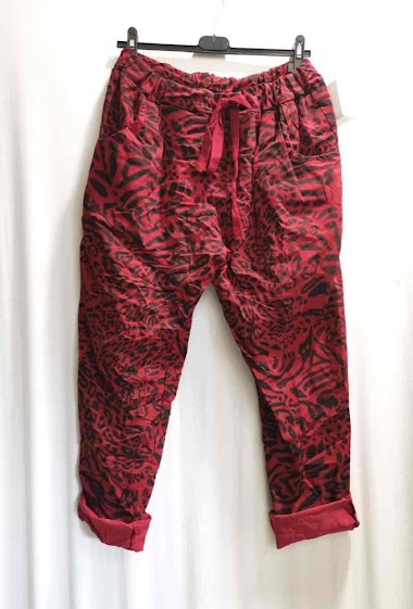 Großhändler Danny - Trousers with leopard print