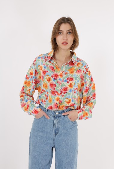 Wholesaler DAPHNEA - Flower print shirt