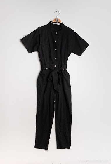 Wholesaler DAPHNEA - Jean jumpsuit with yokes