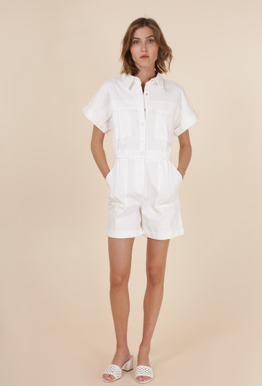 Wholesaler DAPHNEA - coton jumpsuit with buttons