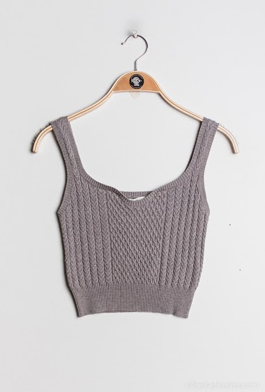 Wholesaler DAPHNEA - Cable knit crop top