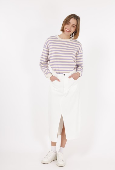 Wholesaler DAPHNEA - Bleached midi skirt