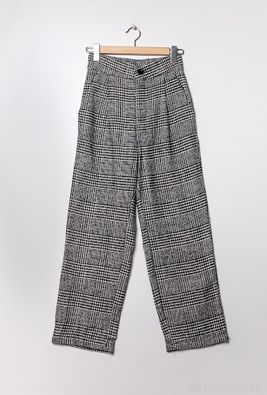 Wholesaler DAPHNEA - Darted pants with houndstooth print
