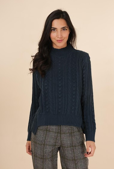 Wholesaler DAPHNEA - Chunky cable knit sweater