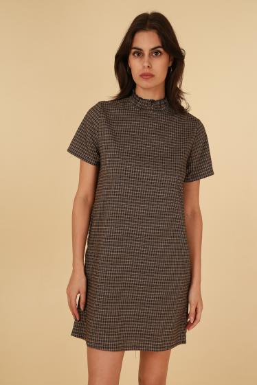 Wholesaler DAPHNEA - CHECKED DRESS
