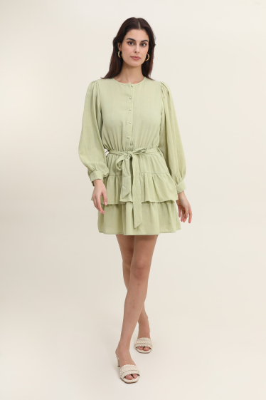 Wholesaler DAPHNEA - Short Bohemian Dress