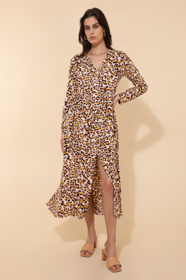 Wholesaler DAPHNEA - Leopard dress