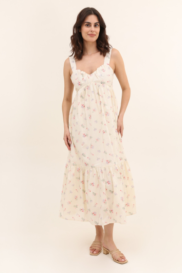 Wholesaler DAPHNEA - LONG PRINTED DRESS