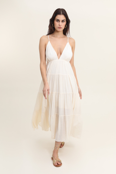 Wholesaler DAPHNEA - Vaporous Long Dress