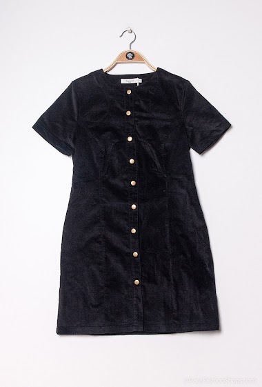 Wholesaler DAPHNEA - Suede butonned dress