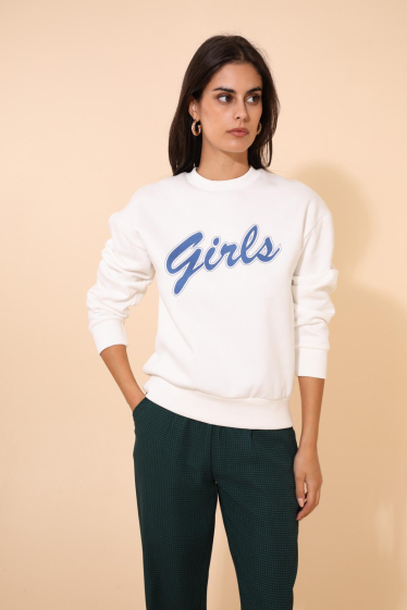 Grossiste DAPHNEA - Sweatshirt style vintage motif GIRLS