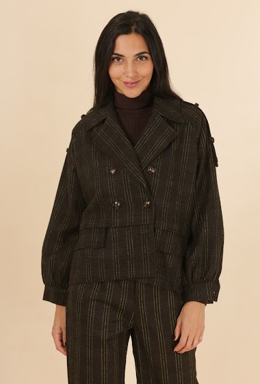 Wholesaler DAPHNEA - Checked wool jacket