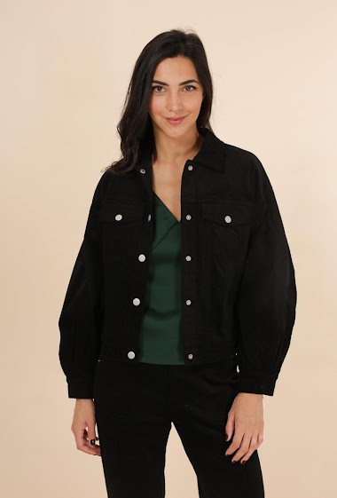 Wholesaler DAPHNEA - Puff sleeve corduroy jacket