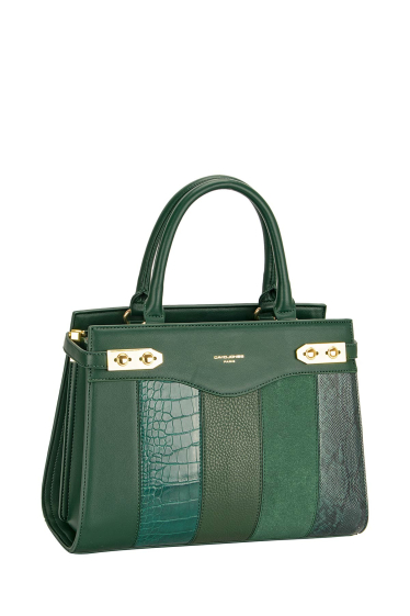 Wholesaler David Jones - CM7225 David Jones handbag with a touch of phyton and crocodile texture