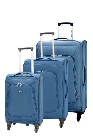 Wholesaler David Jones - David Jones BA-5030-3 Set of 3 Textile Trolley Suitcases