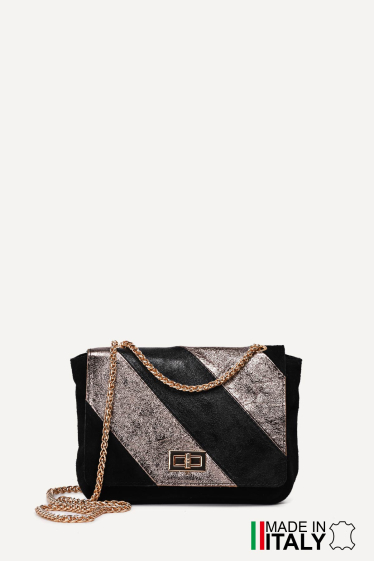 Wholesaler Zevento - Leather flap bag with sliding chain shoulder strap ZE-9001