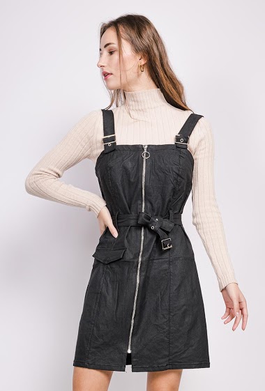 Großhändler Daysie - Mat fake leather dress