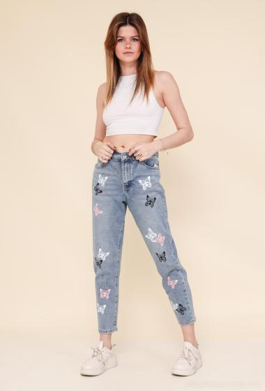 Großhändler Daysie - Jeans mit Schmetterlingsprint