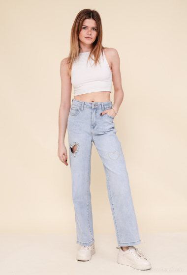 Wholesaler Daysie - wide jeans with pearls