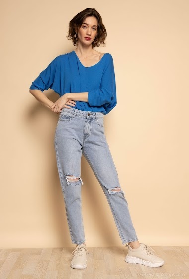 Wholesaler Daysie - Torn mom jeans