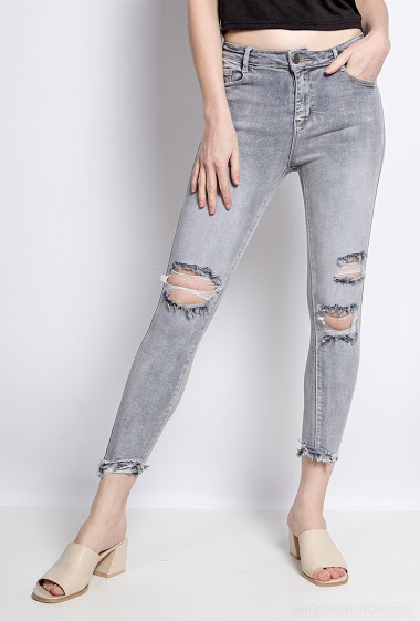 Mayorista Daysie - Jeans skinny con detalle rasgado